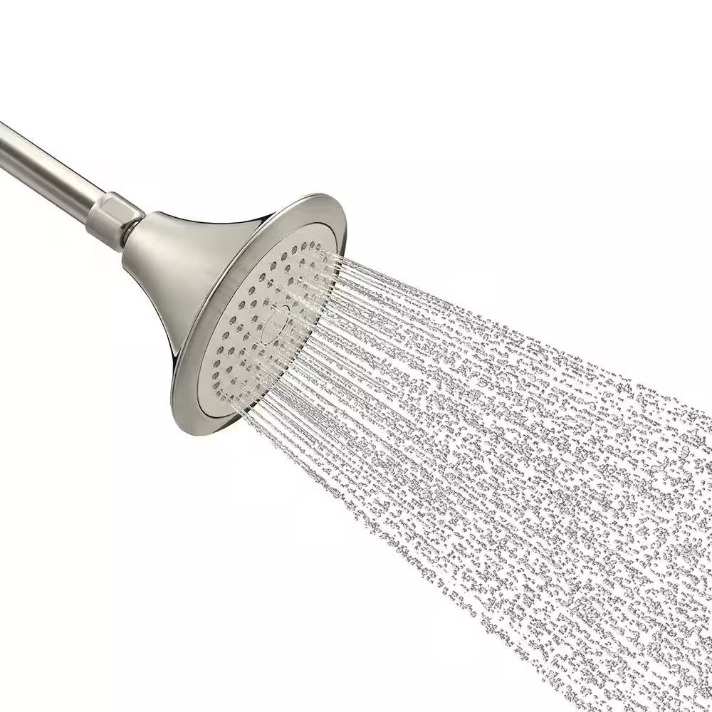 KOHLER Forte 1-Spray 5.5 in. Single Wall Mount Fixed Shower Head in Vibrant Brushed Nickel
