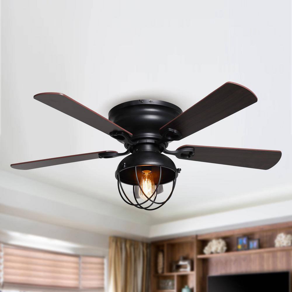matrix decor 42 in. Indoor Matte Black Ceiling Fan with Light Kit and Remote Control
