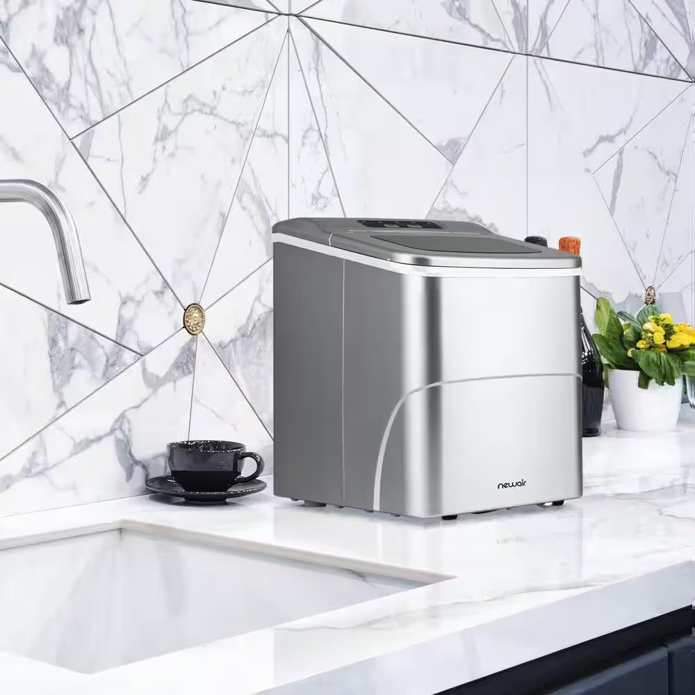 NewAir 26 lbs. Portable Ice Maker in Silver