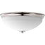 Progress Lighting Replay 2-Light Polished Nickel Flush Mount with Etched White Glass