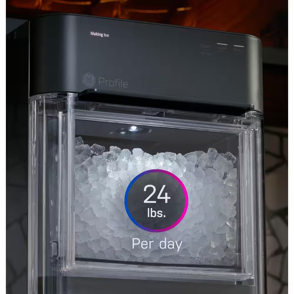 GE Profile Opal 24 lbs. Portable Nugget Ice Maker in Stainless Steel WiFi Connected