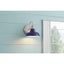 Hampton Bay Elmcroft 7.63 in. 1-Light Brushed Nickel Modern Farmhouse Wall Mount Sconce Light with Cobalt Blue Metal Shade