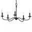 Progress Lighting Pacolet 28 in. 5-Light Textured Black Farmhouse Circle Chandelier for Dining Room