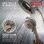 Delta In2ition 5-Spray Patterns 1.75 GPM 6.81 in. Wall Mount Dual Shower Heads in Stainless
