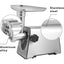 dubbin 300/600W efficient light-weight Electric Meat Grinder, Stainless steel mincer in silver