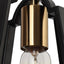 Zevni 1-Light Black Farmhouse Mini Pendant Light, Modern Brass Gold Pendant Hanging Light Metal Caged