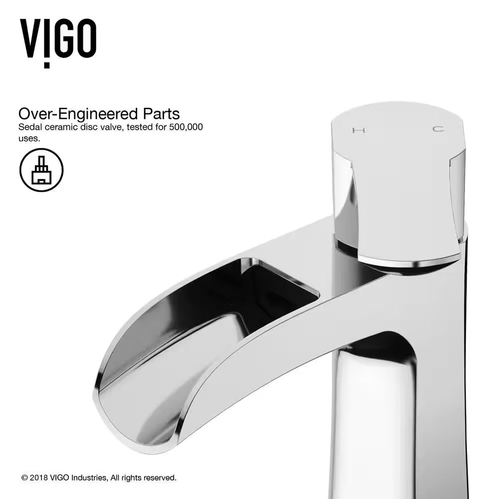 VIGO Paloma Single Handle Single-Hole Bathroom Faucet in Chrome