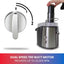 Total Chef Juicin' Juicer Wide Mouth Centrifugal Juice Extractor, 700W, 2 Speeds, Black and Silver