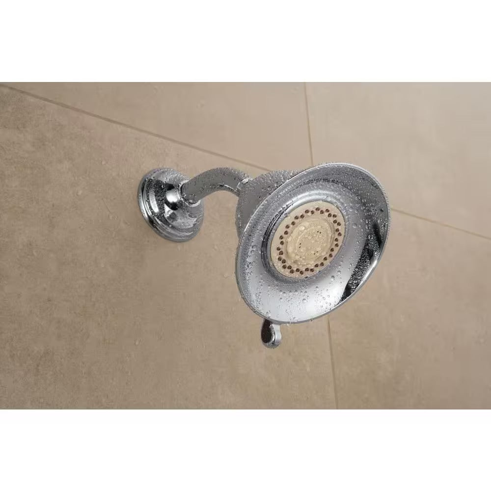 Delta Victorian 3-Spray Patterns 2.50 GPM 5.71 in. Wall Mount Fixed Shower Head in Chrome