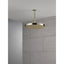 Delta 1-Spray Patterns 1.75 GPM 12 in. Wall Mount Fixed Shower Head with H2Okinetic in Lumicoat Polished Nickel