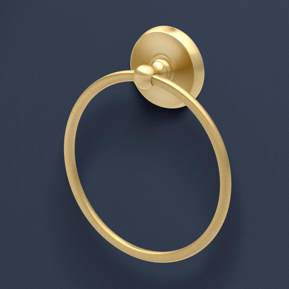 Gatco Designer II Towel Ring in Brushed Brass