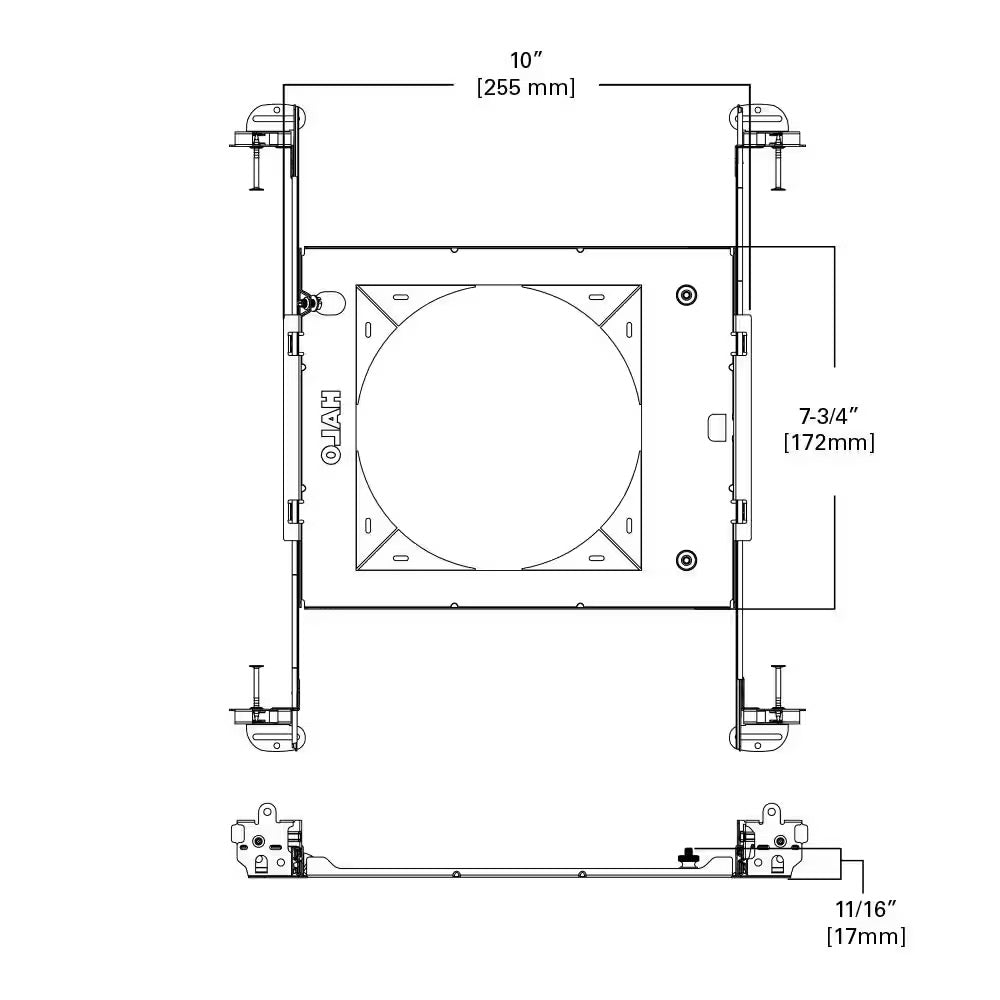Halo HL 6 in. Mounting Frame for Round and Square Canless Recessed Fixtures (6-Pack)