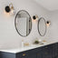 Zevni 5 in. Modern Farmhouse Wall Sconce Lighting, 1-Light Brass Gold Bathroom Vanity Light, Globe Clear Glass Wall Light