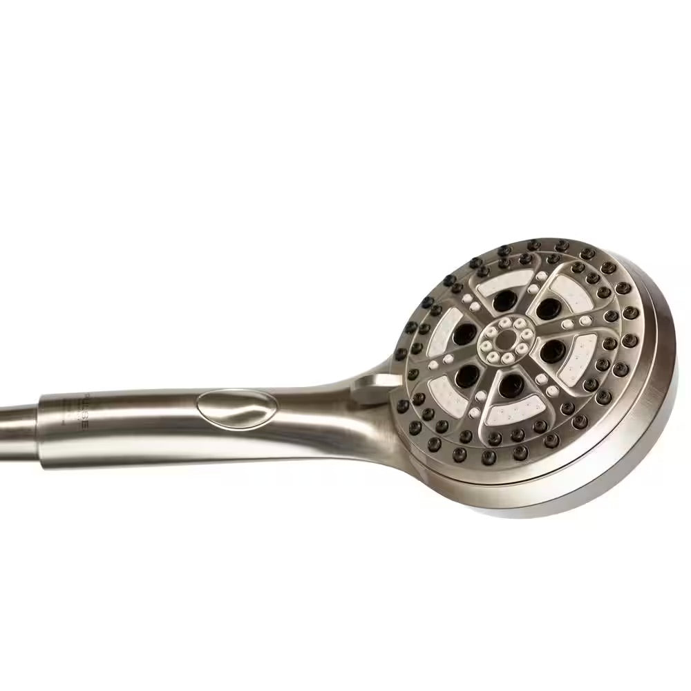 PULSE Showerspas 6-spray 7 in. Dual Shower Head and Handheld Shower Head with Low Flow in Brushed-Nickel