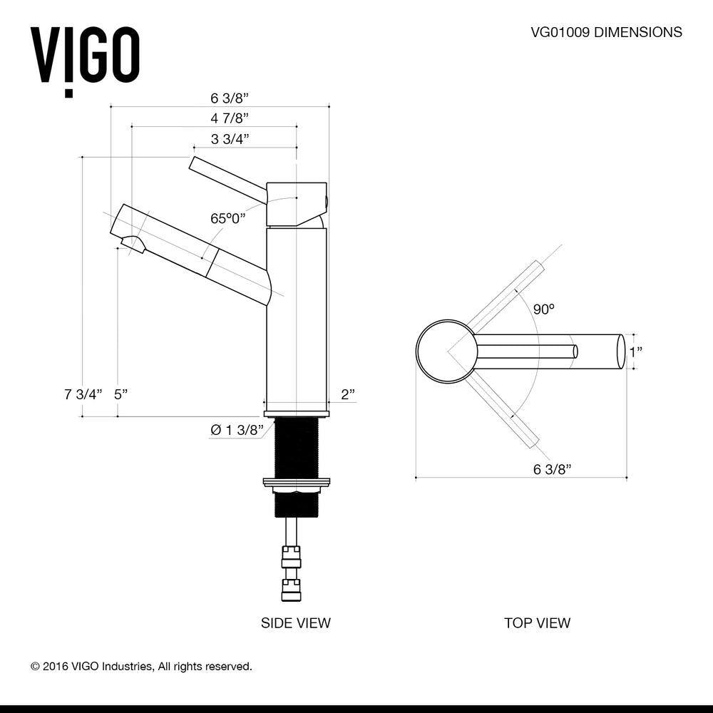 VIGO Noma Single Handle Single-Hole Bathroom Faucet in Brushed Nickel