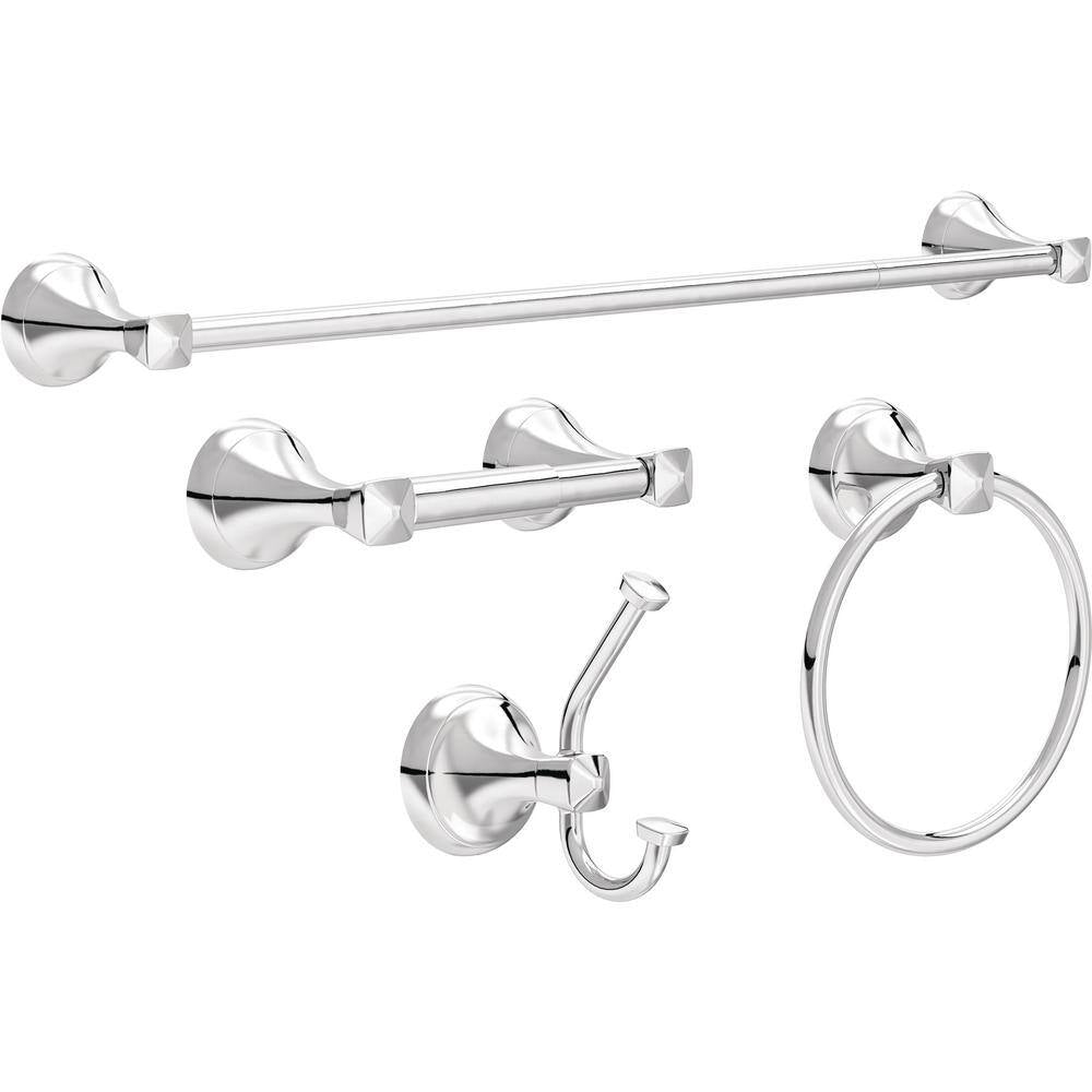 Delta Esato Double Towel J-Hook in Polished Chrome