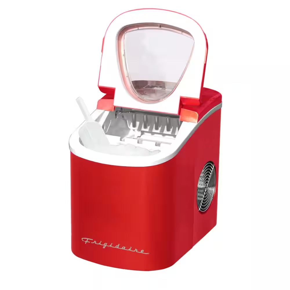 Frigidaire 26 lbs. Portable Counter Top Ice Maker in Red
