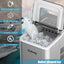 Costway 9 in. W 26 lbs./24-Hour Countertop Portable Ice Maker Self-cleaning wit-Hour Scoop in Silver