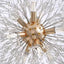 SILJOY 20 in. 9-Light Gold Crystal Modern Chandelier Ceiling Pendant Lighting Starburst Chandeliers for Dining Room