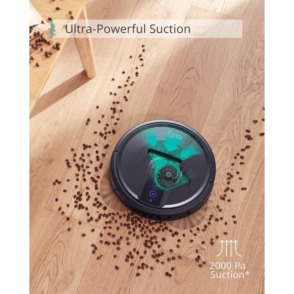Eufy RoboVac 25C MAX Robotic Vacuum Cleaner with Wi-Fi Connected, Compatible with Alexa and Google Assistant in Black