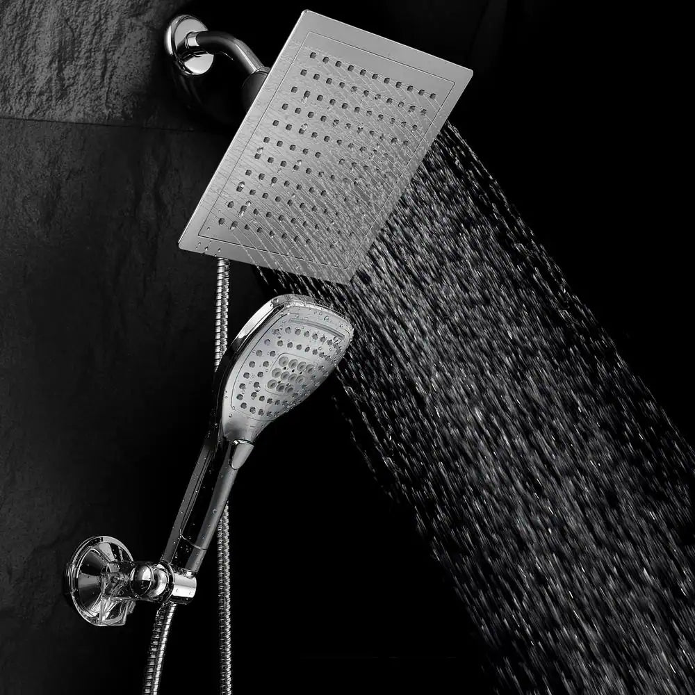 Dream Spa 5-spray 9 in. Dual Shower Head and Handheld Shower Head with Waterfall in Chrome