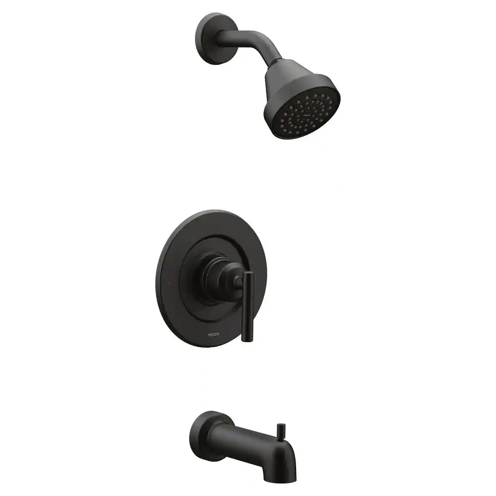 MOEN Gibson 1-Handle Posi-Temp Tub and Shower Faucet Trim Kit in Matte Black (Valve Not Included)