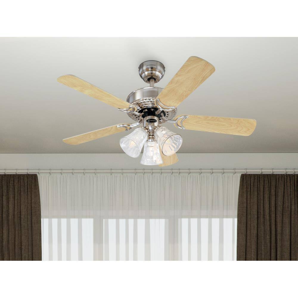 Westinghouse Newtown 42 in. LED Brushed Nickel Ceiling Fan with Light Kit