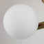 EDISLIVE Lueck 12.99 in. 3-Light Brass Sputnik Glass Semi Flush Mount