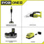 RYOBI ONE+ HP 18V Brushless Cordless Pet Stick Vacuum Kit with Battery, Charger, & ONE+ Cordless Multi-Surface Handheld Vacuum