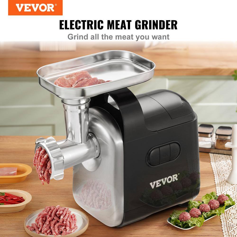 VEVOR Electric Meat Grinder 6.6 lbs./Min, 550-Watt Industrial Meat Mincer Black Commercial Meat Grinder, ETL Listed