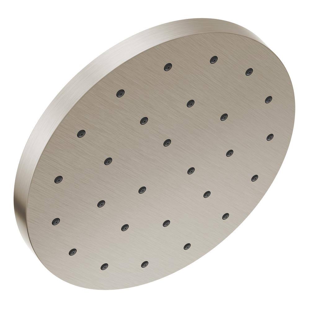 Delta 1-Spray Patterns 1.75 GPM 12 in. Wall Mount Fixed Shower Head with H2Okinetic in Lumicoat Stainless