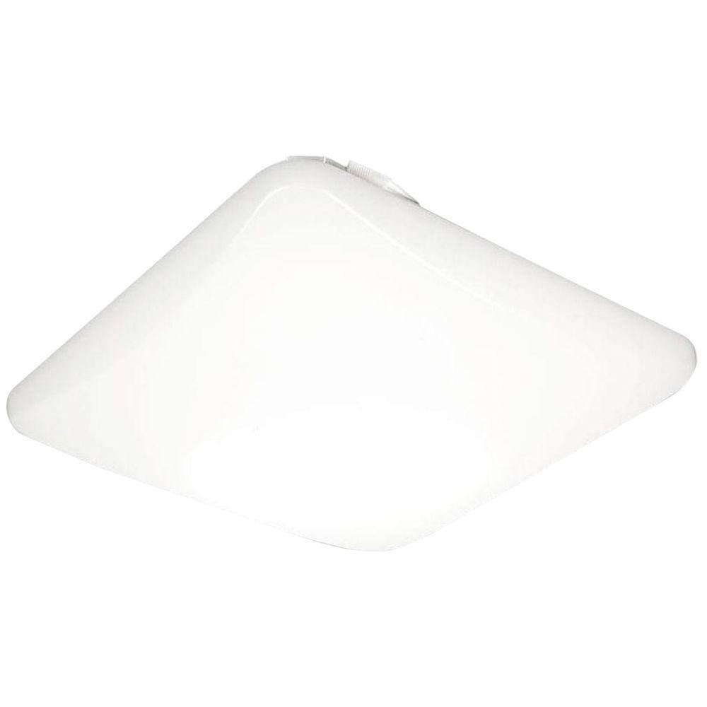 Lithonia Lighting 11 in. Square Low-Profile White Integrated LED Flush Mount