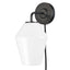 Light Society Clare 4.7 in. Black/Opal Plug-In Wall Sconce