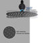 CASAINC 1-Spray Patterns Round 2-Functions 10 in. Wall Mount Dual Shower Heads with Handheld in Matte Black