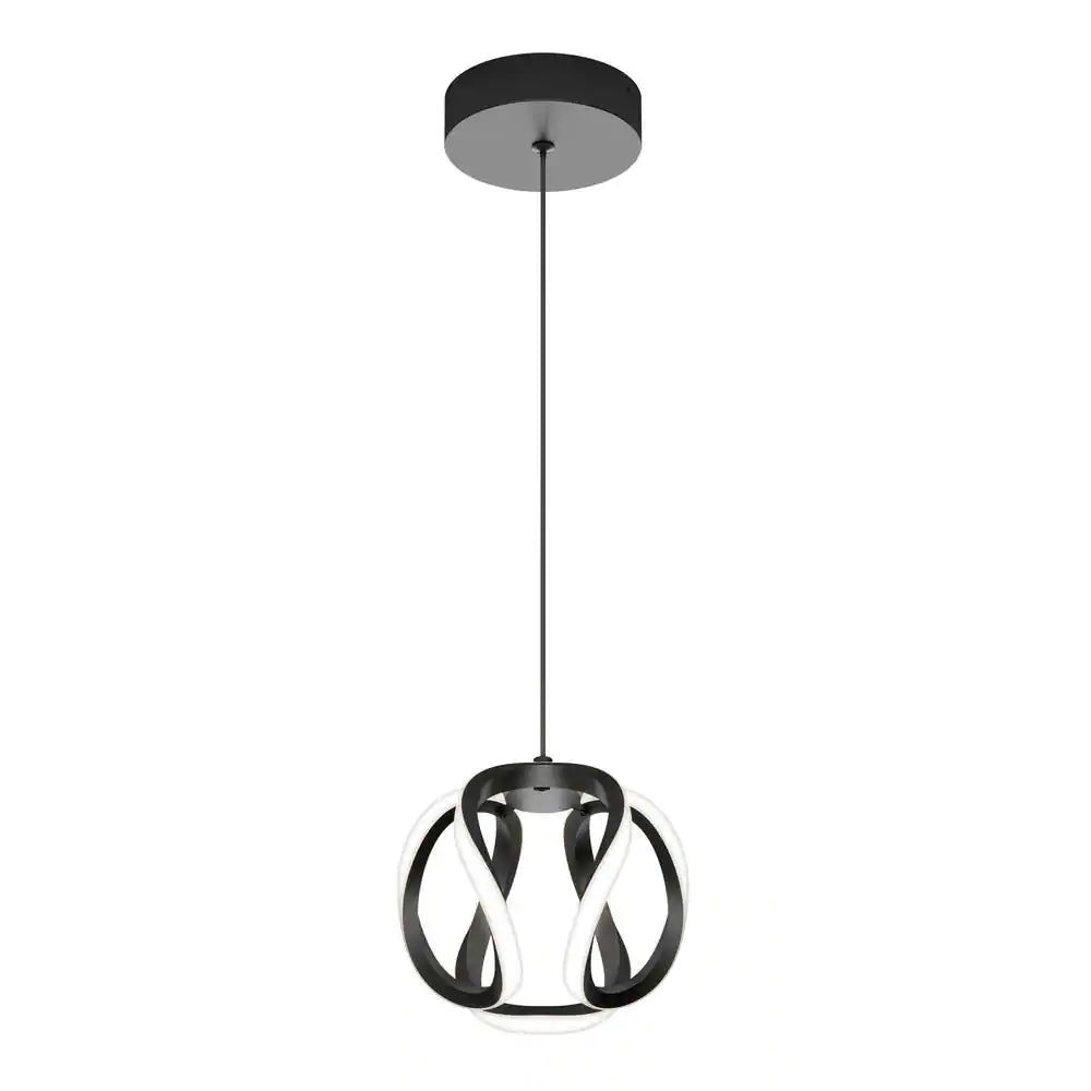 Artika Vivaldi 16-Watt Integrated LED Black 3 CCT Modern Hanging Mini Pendant Light for Kitchen Island and Living Room