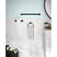MOEN Genta 3-Piece Bath Hardware Set with 24 in. Towel Bar, Paper Holder and Towel Ring in Matte Black