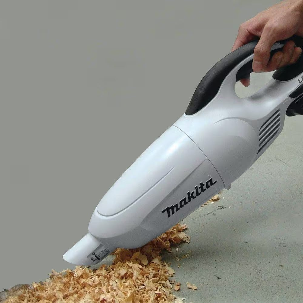 Makita 18V LXT Lithium-Ion Compact Cordless Vacuum (Tool-Only) with White Cyclonic Vacuum Attachment