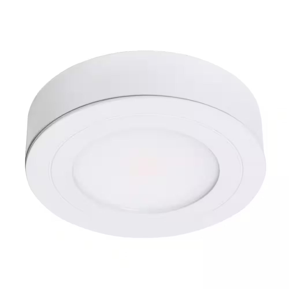 Armacost Lighting PureVue Dimmable Soft-Bright White (3000K) LED White Satin Puck Light