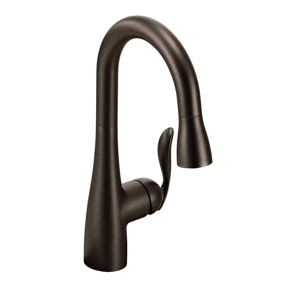 MOEN Arbor Single-Handle Pull-Down Sprayer Bar Faucet with Reflex and Power Clean in Oil Rubbed Bronze