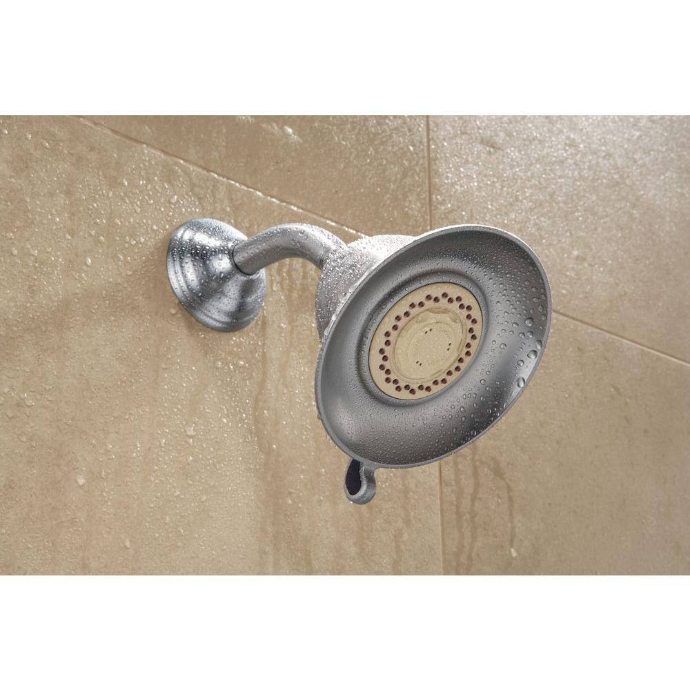 Delta Victorian 3-Spray Patterns 2.50 GPM 5.71 in. Wall Mount Fixed Shower Head in Stainless