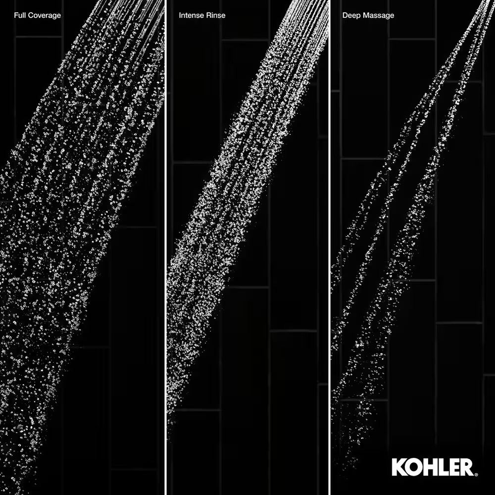 KOHLER Fordra 3-Spray Patterns 5.375 in. Wall Mount Handheld Shower Head in Polished Chrome