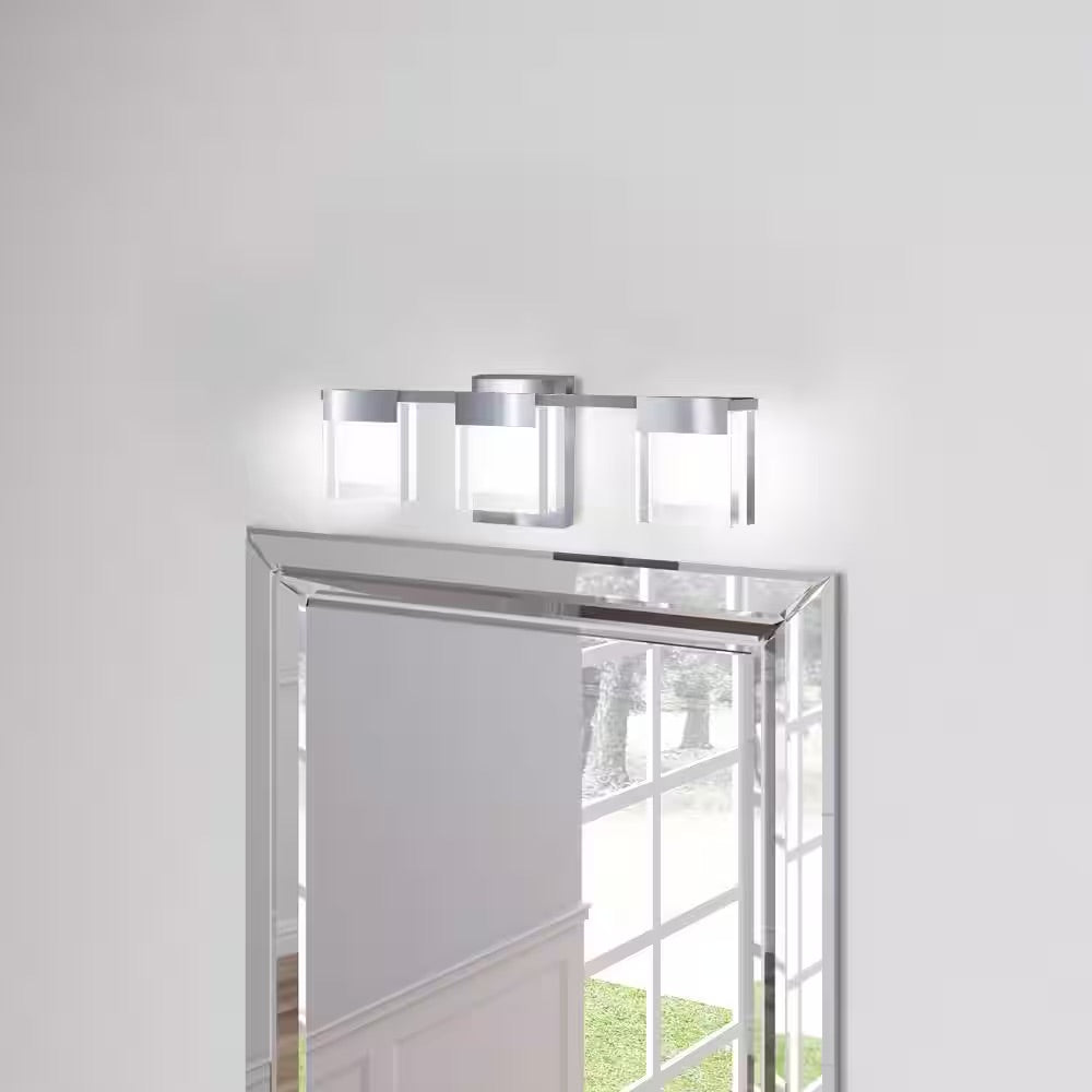 Eglo Vicino 21.25 in. 3-Light Chrome LED Vanity Light