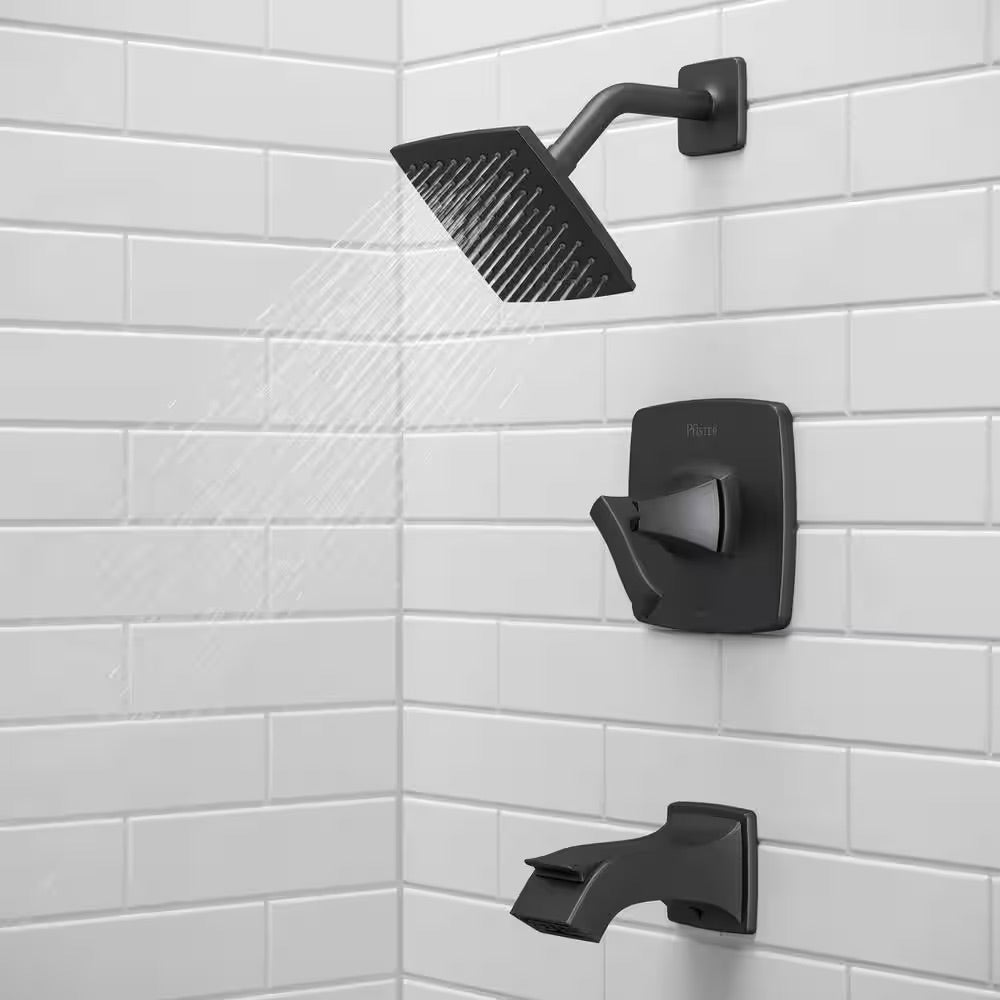 Pfister Venturi Single-Handle 1-Spray Tub and Shower Faucet in Matte Black (Valve Included)