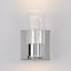 Artika Essence 4.3 in. 1-Light Chrome Integrated LED Modern Indoor Wall Sconce Light Fixture for Bathroom with Bubble Glass