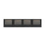 Home Decorators Collection Alberson 24 in. 4-Light Matte Black Integrated LED Bathroom Vanity Light Bar with Seeded Acrylic Shade