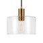Meyer&Cross Henri 1-Light Hand-Blown Glass Pendant with Brass Accents
