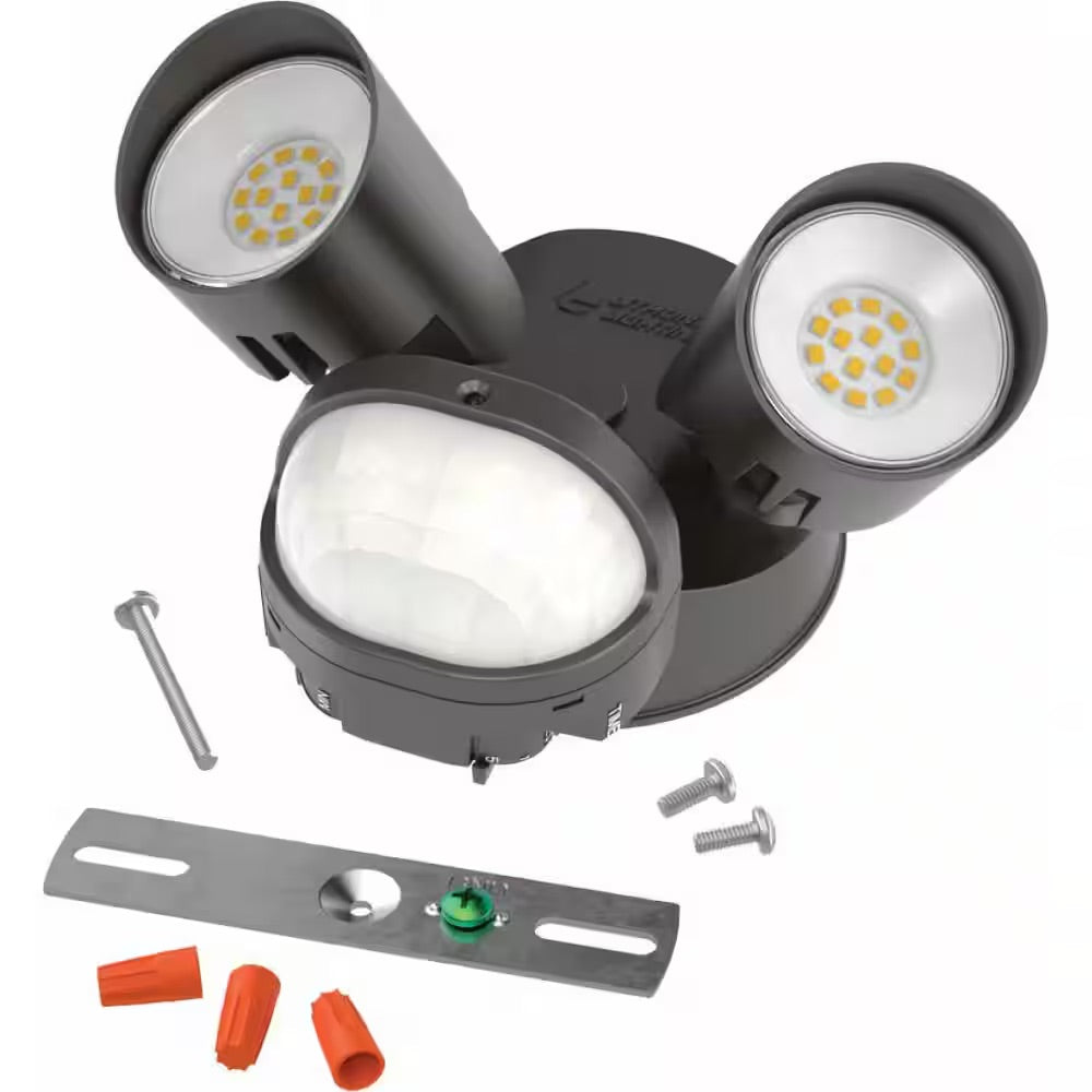 Lithonia Light Contractor Select HGX Dark Bronze Motion Activated Outdoor Integrated LED Flood Light