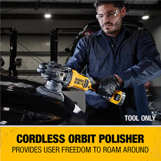 DEWALT 20V MAX XR Cordless Brushless 5 in. Variable Speed Random Orbit Polisher with (2) 20V 5.0Ah Batteries and Charger