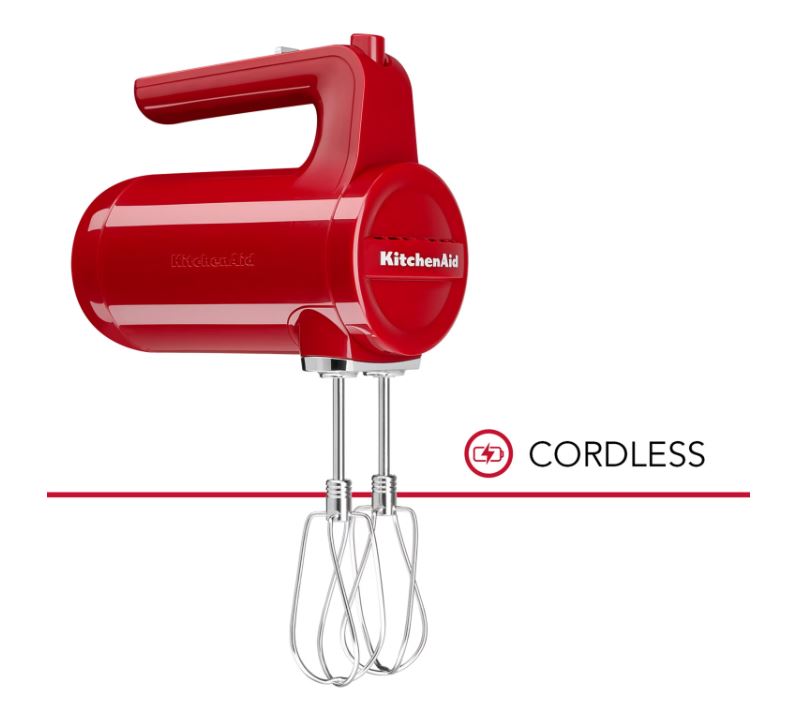 KitchenAid Cordless 7-Speed Empire Red Hand Mixer