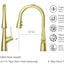 Pfister Neera Single-Handle Pull-Down Sprayer Kitchen Faucet in Brushed Gold